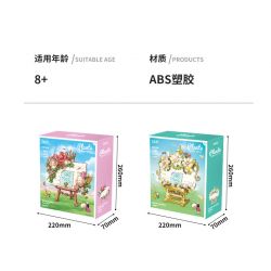 JAKI JK2807 2807 non  HOA NHÀI GIỮA NHỮNG ĐÁM MÂY bộ đồ chơi xếp lắp ráp ghép mô hình