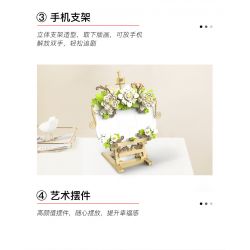 JAKI JK2807 2807 non  HOA NHÀI GIỮA NHỮNG ĐÁM MÂY bộ đồ chơi xếp lắp ráp ghép mô hình