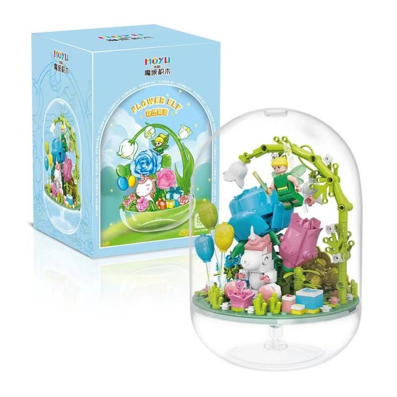 MOYU BLOCK MY87006 87006 non  YÊU TINH HOA bộ đồ chơi xếp lắp ráp ghép mô hình FLOWER ELF 373 khối