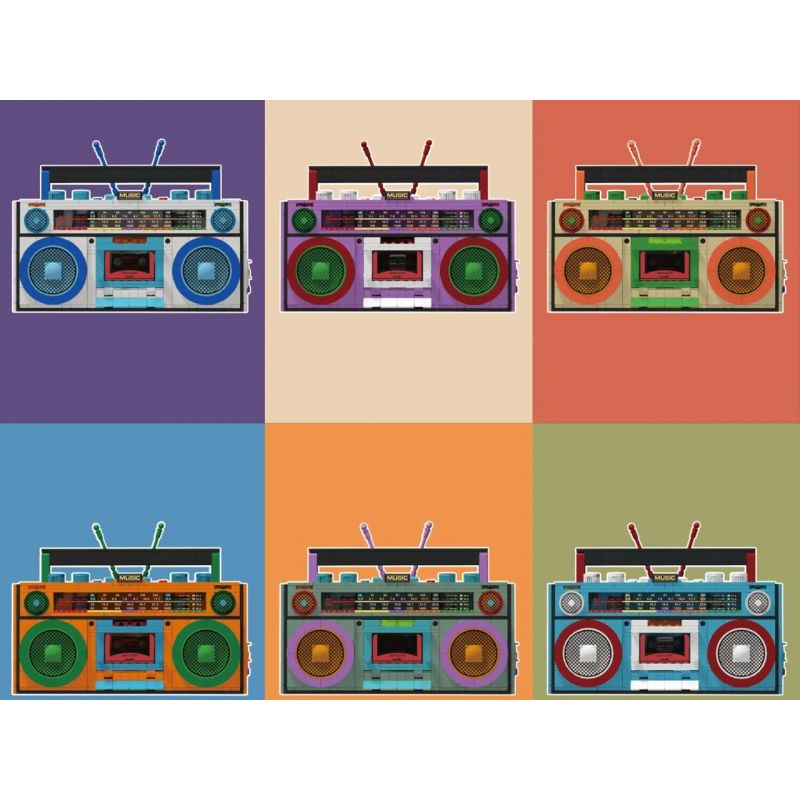 INSPIRE QD33001 33001 non  MÁY GHI ÂM CỔ ĐIỂN bộ đồ chơi xếp lắp ráp ghép mô hình TAP RECORDER VOICE OF THE TIMES