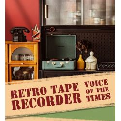 INSPIRE QD33001 33001 non  MÁY GHI ÂM CỔ ĐIỂN bộ đồ chơi xếp lắp ráp ghép mô hình TAP RECORDER VOICE OF THE TIMES