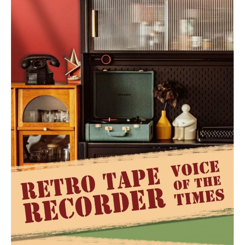 INSPIRE QD33001 33001 non  MÁY GHI ÂM CỔ ĐIỂN bộ đồ chơi xếp lắp ráp ghép mô hình TAP RECORDER VOICE OF THE TIMES