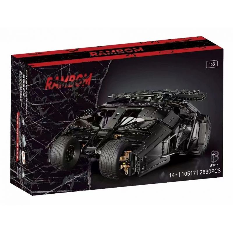 K BOX SHARP MODEL JIMU LIANGPIN 10517 non  CỖ XE NGƯỜI DƠI tỷ lệ 1:8 bộ đồ chơi xếp lắp ráp ghép mô hình The  Batman Movie RAMBOM Người Dơi Bảo Vệ Gotham 2830 khối