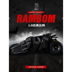 K BOX SHARP MODEL JIMU LIANGPIN 10517 non  CỖ XE NGƯỜI DƠI tỷ lệ 1:8 bộ đồ chơi xếp lắp ráp ghép mô hình The  Batman Movie RAMBOM Người Dơi Bảo Vệ Gotham 2830 khối