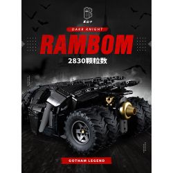K BOX SHARP MODEL JIMU LIANGPIN 10517 non  CỖ XE NGƯỜI DƠI tỷ lệ 1:8 bộ đồ chơi xếp lắp ráp ghép mô hình The  Batman Movie RAMBOM Người Dơi Bảo Vệ Gotham 2830 khối