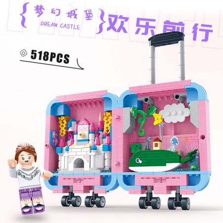 ZHI DELE DL-50354 50354 DL50354 non  LÂU ĐÀI TƯỞNG TƯỢNG bộ đồ chơi xếp lắp ráp ghép mô hình 518 khối