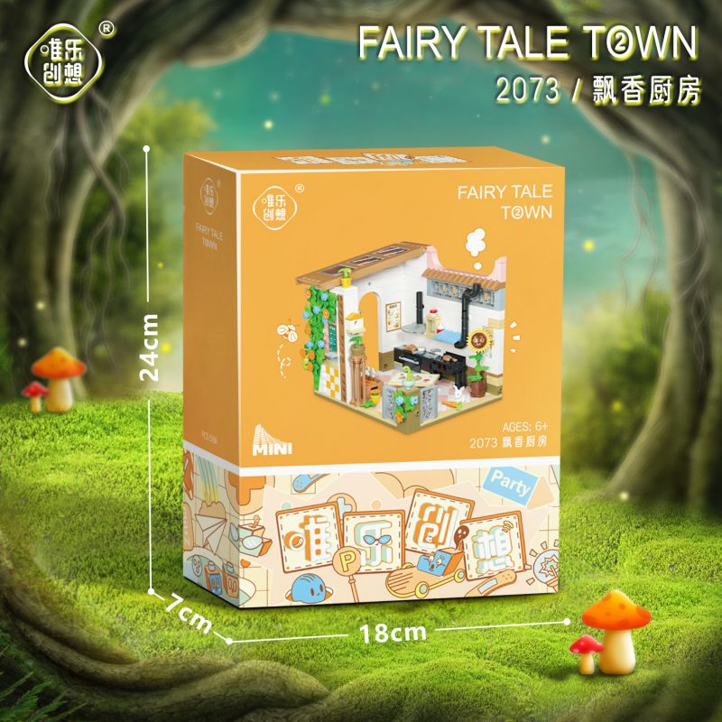 WEIGHT 2073 non  HƯƠNG THƠM NHÀ BẾP bộ đồ chơi xếp lắp ráp ghép mô hình Creator FAIRY TALE TOWN Sáng Tạo