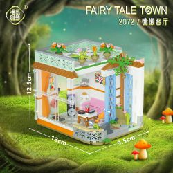 WEIGHT 2072 non  PHÒNG KHÁCH LƯỜI BIẾNG bộ đồ chơi xếp lắp ráp ghép mô hình Creator FAIRY TALE TOWN Sáng Tạo