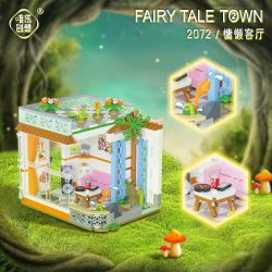 WEIGHT 2072 non  PHÒNG KHÁCH LƯỜI BIẾNG bộ đồ chơi xếp lắp ráp ghép mô hình Creator FAIRY TALE TOWN Sáng Tạo