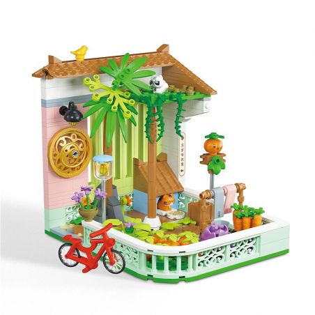 WEIGHT 2071 non  SÂN NHÀ BÀ NGOẠI bộ đồ chơi xếp lắp ráp ghép mô hình Creator FAIRY TALE TOWN Sáng Tạo