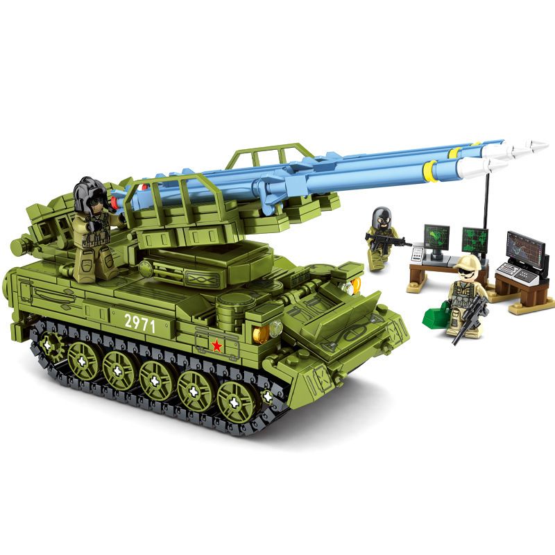 SHENG YUAN SY 1673 non Lego TÊN LỬA ĐẤT ĐỐI KHÔNG SA-6 bộ đồ chơi xếp lắp ráp ghép mô hình Military Army SURVIVAL WARFARE Quân Sự Bộ Đội 506 khối