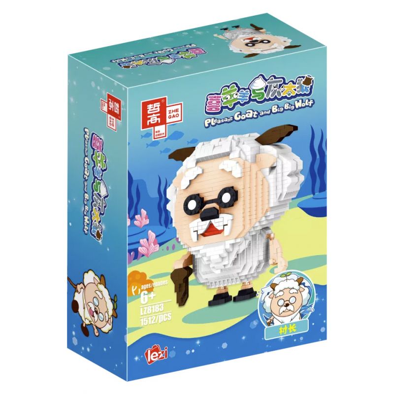 ZHEGAO LZ8183 8183 non  TRƯỞNG THÔN bộ đồ chơi xếp lắp ráp ghép mô hình PLEASANT GOAT AND BIG WOLF 1512 khối
