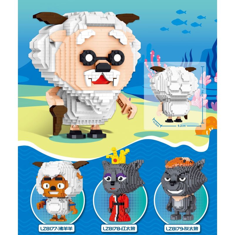 ZHEGAO LZ8183 8183 non  TRƯỞNG THÔN bộ đồ chơi xếp lắp ráp ghép mô hình PLEASANT GOAT AND BIG WOLF 1512 khối