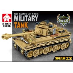LEYI 66006 non  TIGER TANK. bộ đồ chơi xếp lắp ráp ghép mô hình Military Army MILITARY TANK TIGER MAIN BATTLE Quân Sự Bộ Đội 528 khối