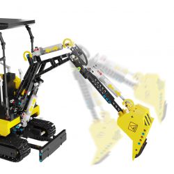 HAPPY BUILD SHINEYU XINYU YC-22006 22006 YC22006 non  MÁY XÚC 1:10. tỷ lệ 1:10 bộ đồ chơi xếp lắp ráp ghép mô hình Build Team SHINE YU MINI EXCAVATOR Đội Xây Dựng 1718 khối