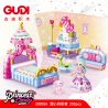 GUDI 30005 non  CÔNG CHÚA TÌNH YÊU 4 LOẠI PHÒNG NGỦ CỦA NGƯỜI ANNIE PIANO XƯỞNG VẼ KẸO bộ đồ chơi xếp lắp ráp ghép mô hình Girl PRINCESS CANDY Con Gái 794 khối