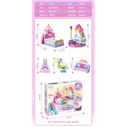 GUDI 30005 non  CÔNG CHÚA TÌNH YÊU 4 LOẠI PHÒNG NGỦ CỦA NGƯỜI ANNIE PIANO XƯỞNG VẼ KẸO bộ đồ chơi xếp lắp ráp ghép mô hình Girl PRINCESS CANDY Con Gái 794 khối