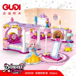 GUDI 30005 non  CÔNG CHÚA TÌNH YÊU 4 LOẠI PHÒNG NGỦ CỦA NGƯỜI ANNIE PIANO XƯỞNG VẼ KẸO bộ đồ chơi xếp lắp ráp ghép mô hình Girl PRINCESS CANDY Con Gái 794 khối