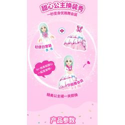 GUDI 30005 non  CÔNG CHÚA TÌNH YÊU 4 LOẠI PHÒNG NGỦ CỦA NGƯỜI ANNIE PIANO XƯỞNG VẼ KẸO bộ đồ chơi xếp lắp ráp ghép mô hình Girl PRINCESS CANDY Con Gái 794 khối