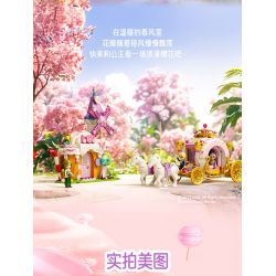 GUDI 30008 non  CÔNG CHÚA NGỌT NGÀO CHUYẾN XE NGỰA TRONG MƠ bộ đồ chơi xếp lắp ráp ghép mô hình Girl Con Gái 498 khối