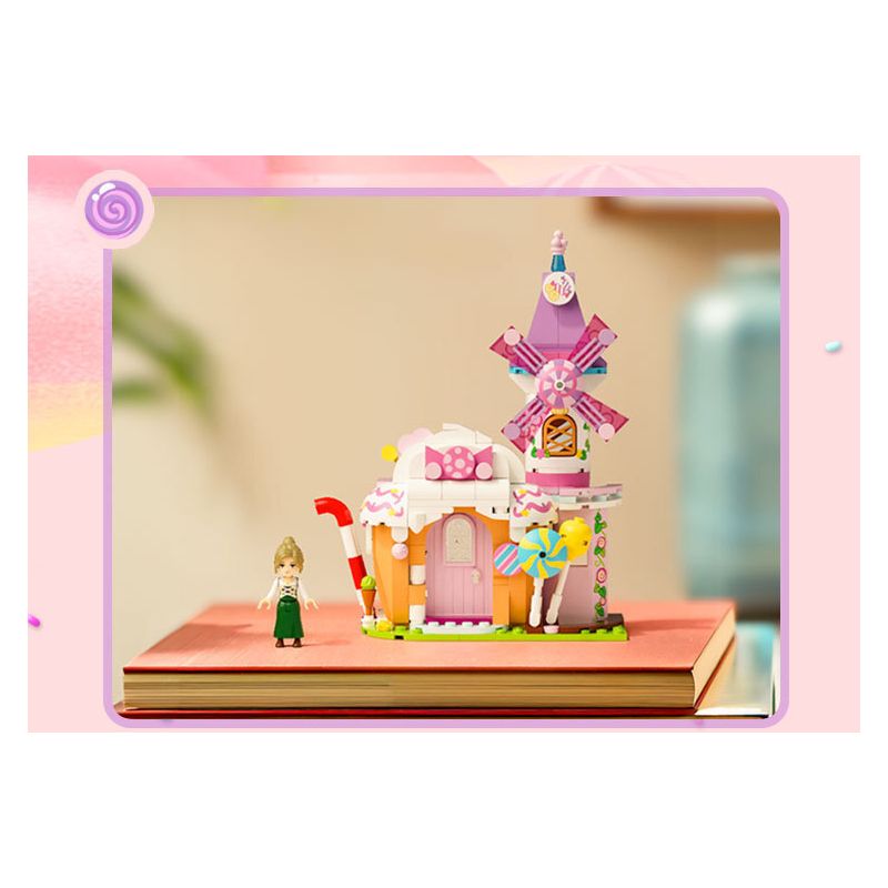 GUDI 30008 non  CÔNG CHÚA NGỌT NGÀO CHUYẾN XE NGỰA TRONG MƠ bộ đồ chơi xếp lắp ráp ghép mô hình Girl Con Gái 498 khối