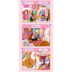 GUDI 30008 non  CÔNG CHÚA NGỌT NGÀO CHUYẾN XE NGỰA TRONG MƠ bộ đồ chơi xếp lắp ráp ghép mô hình Girl Con Gái 498 khối