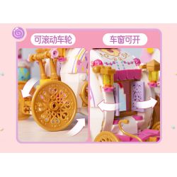 GUDI 30008 non  CÔNG CHÚA NGỌT NGÀO CHUYẾN XE NGỰA TRONG MƠ bộ đồ chơi xếp lắp ráp ghép mô hình Girl Con Gái 498 khối