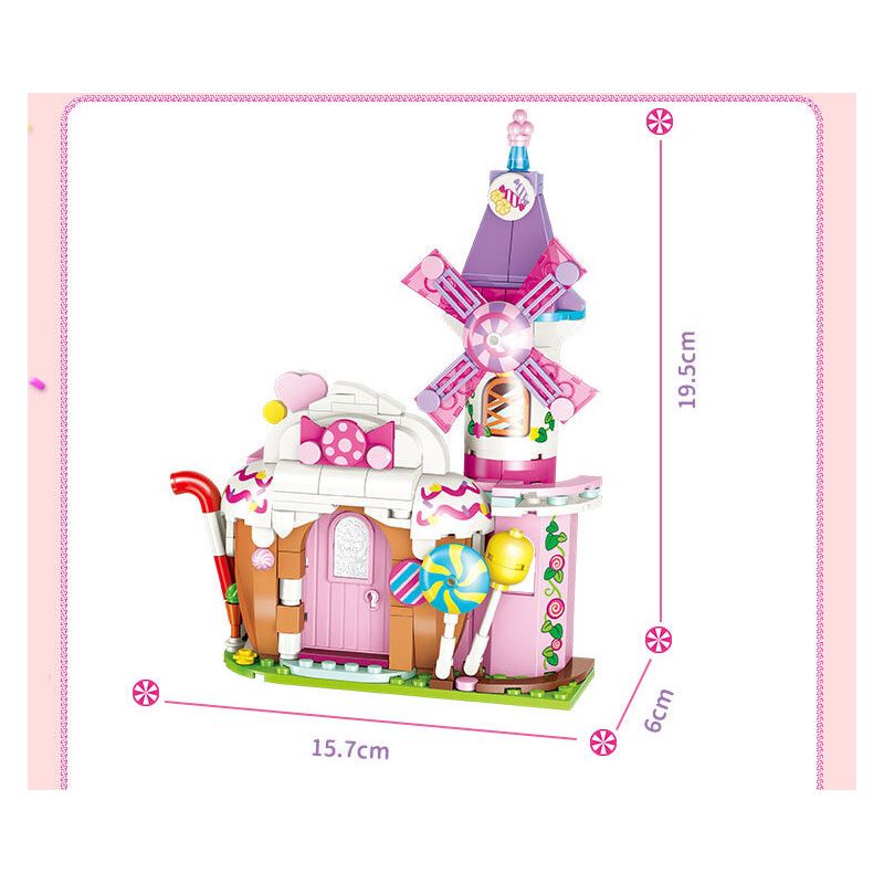 GUDI 30008 non  CÔNG CHÚA NGỌT NGÀO CHUYẾN XE NGỰA TRONG MƠ bộ đồ chơi xếp lắp ráp ghép mô hình Girl Con Gái 498 khối