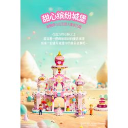 GUDI 30009 non  CÔNG CHÚA TÌNH YÊU LÂU ĐÀI ĐẦY MÀU SẮC NGƯỜI bộ đồ chơi xếp lắp ráp ghép mô hình Girl Con Gái 567 khối