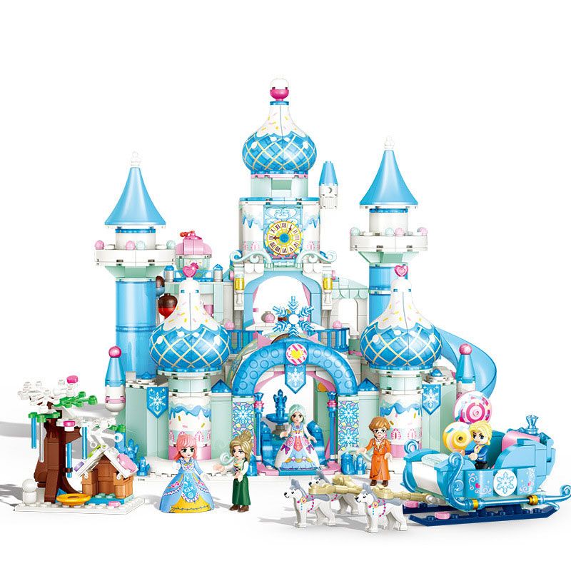 GUDI 30010 non Lego CÔNG CHÚA TÌNH YÊU LÂU ĐÀI BĂNG GIÁ bộ đồ chơi xếp lắp ráp ghép mô hình Girl Con Gái 1082 khối