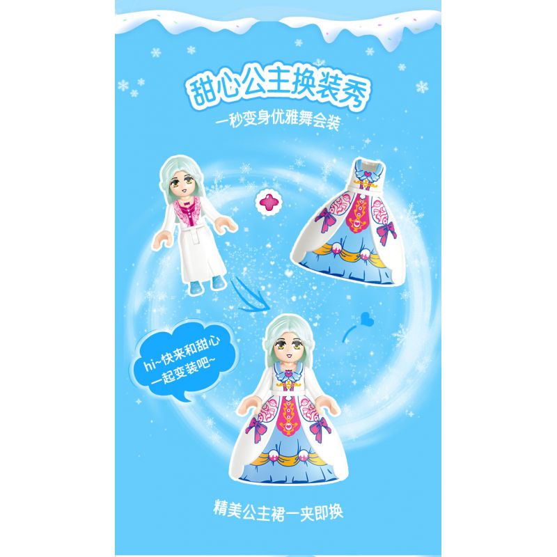 GUDI 30010 non  CÔNG CHÚA TÌNH YÊU LÂU ĐÀI BĂNG GIÁ bộ đồ chơi xếp lắp ráp ghép mô hình Girl Con Gái 1082 khối