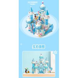 GUDI 30010 non  CÔNG CHÚA TÌNH YÊU LÂU ĐÀI BĂNG GIÁ bộ đồ chơi xếp lắp ráp ghép mô hình Girl Con Gái 1082 khối