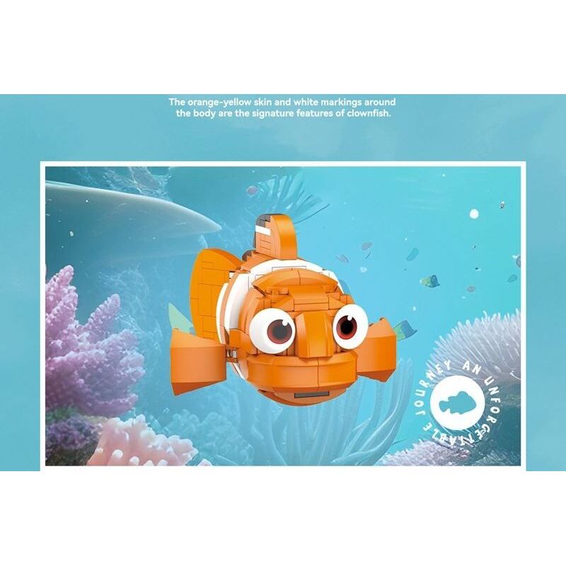 DK 7002 non  THẾ GIỚI DƯỚI NƯỚC NEMOMO VÀ DOLLY bộ đồ chơi xếp lắp ráp ghép mô hình Movie & Game TRAVEL NIMMO DODORI Phim Và Trò Chơi 886 khối