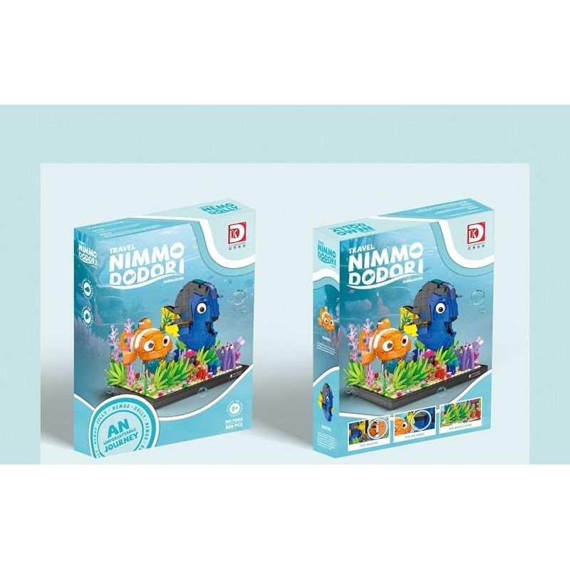 DK 7002 non  THẾ GIỚI DƯỚI NƯỚC NEMOMO VÀ DOLLY bộ đồ chơi xếp lắp ráp ghép mô hình Movie & Game TRAVEL NIMMO DODORI Phim Và Trò Chơi 886 khối