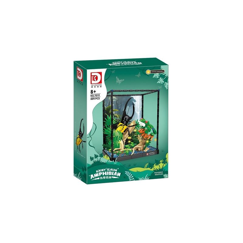 DK 7019 non  RỪNG NHIỆT ĐỚI bộ đồ chơi xếp lắp ráp ghép mô hình Movie & Game RAINY SEASON AMPHIBIAN RAINFOREST ADVENTIRE Phim Và Trò Chơi 889 khối