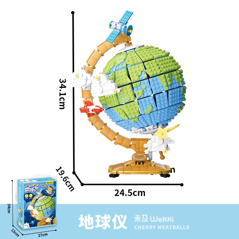 WEKKI 506501 non  KHỐI CẦU bộ đồ chơi xếp lắp ráp ghép mô hình Creator GLOBE Sáng Tạo