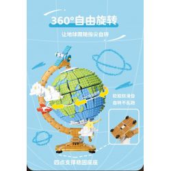 WEKKI 506501 non  KHỐI CẦU bộ đồ chơi xếp lắp ráp ghép mô hình Creator GLOBE Sáng Tạo
