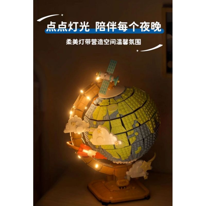 WEKKI 506501 non  KHỐI CẦU bộ đồ chơi xếp lắp ráp ghép mô hình Creator GLOBE Sáng Tạo