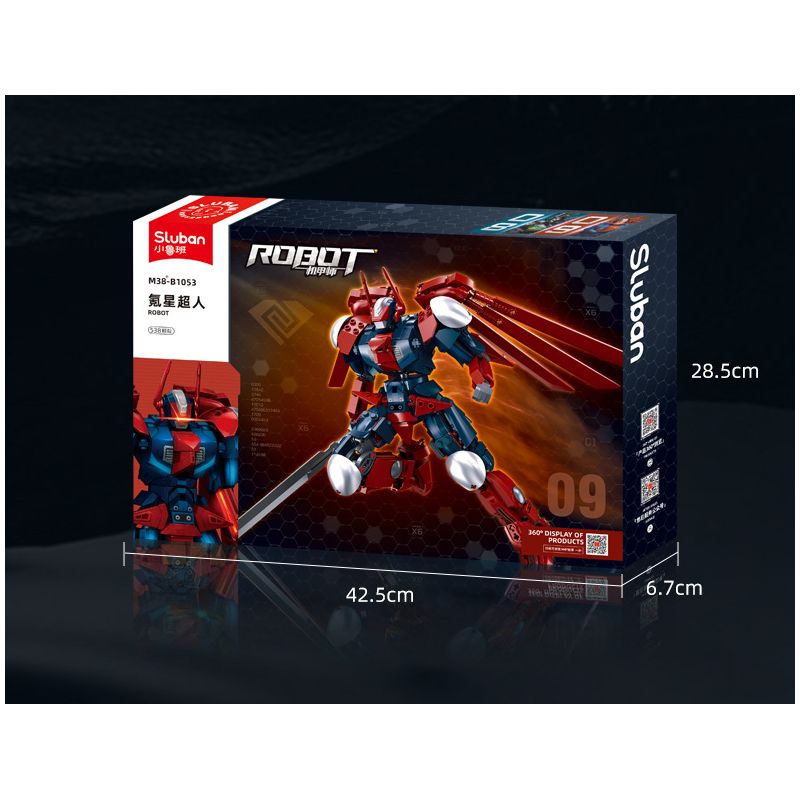 SLUBAN M38-B1053 B1053 1053 M38B1053 38-B1053 non  WARCASTER SIÊU NHÂN KRYPTONIAN bộ đồ chơi xếp lắp ráp ghép mô hình ROBOT 538 khối