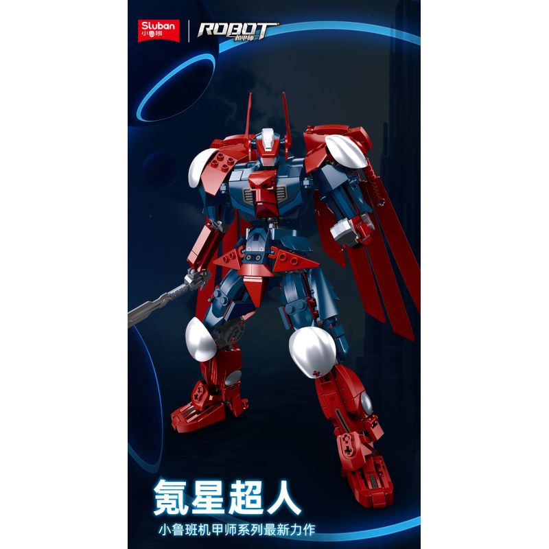 SLUBAN M38-B1053 B1053 1053 M38B1053 38-B1053 non  WARCASTER SIÊU NHÂN KRYPTONIAN bộ đồ chơi xếp lắp ráp ghép mô hình ROBOT 538 khối