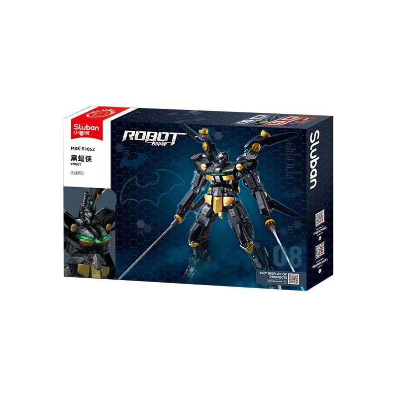 SLUBAN M38-B1052 B1052 1052 M38B1052 38-B1052 non  WARCASTER DƠI ĐEN bộ đồ chơi xếp lắp ráp ghép mô hình ROBOT 534 khối