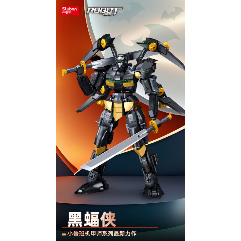 SLUBAN M38-B1052 B1052 1052 M38B1052 38-B1052 non  WARCASTER DƠI ĐEN bộ đồ chơi xếp lắp ráp ghép mô hình ROBOT 534 khối