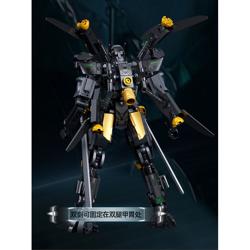 SLUBAN M38-B1052 B1052 1052 M38B1052 38-B1052 non  WARCASTER DƠI ĐEN bộ đồ chơi xếp lắp ráp ghép mô hình ROBOT 534 khối