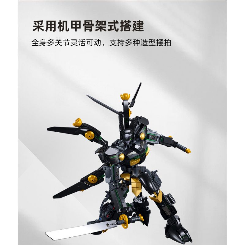 SLUBAN M38-B1052 B1052 1052 M38B1052 38-B1052 non  WARCASTER DƠI ĐEN bộ đồ chơi xếp lắp ráp ghép mô hình ROBOT 534 khối