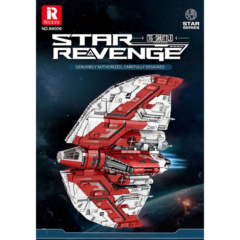 REOBRIX 99006 non  TÀU CON THOI KHỔNG LỒ T6 bộ đồ chơi xếp lắp ráp ghép mô hình Star Wars T6 SHUTTLE Chiến Tranh Giữa Các Vì Sao 5749 khối