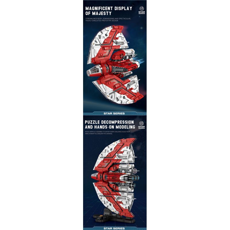 REOBRIX 99006 non  TÀU CON THOI KHỔNG LỒ T6 bộ đồ chơi xếp lắp ráp ghép mô hình Star Wars T6 SHUTTLE Chiến Tranh Giữa Các Vì Sao 5749 khối