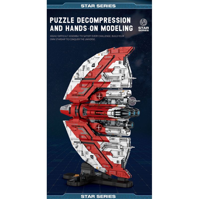 REOBRIX 99006 non  TÀU CON THOI KHỔNG LỒ T6 bộ đồ chơi xếp lắp ráp ghép mô hình Star Wars T6 SHUTTLE Chiến Tranh Giữa Các Vì Sao 5749 khối