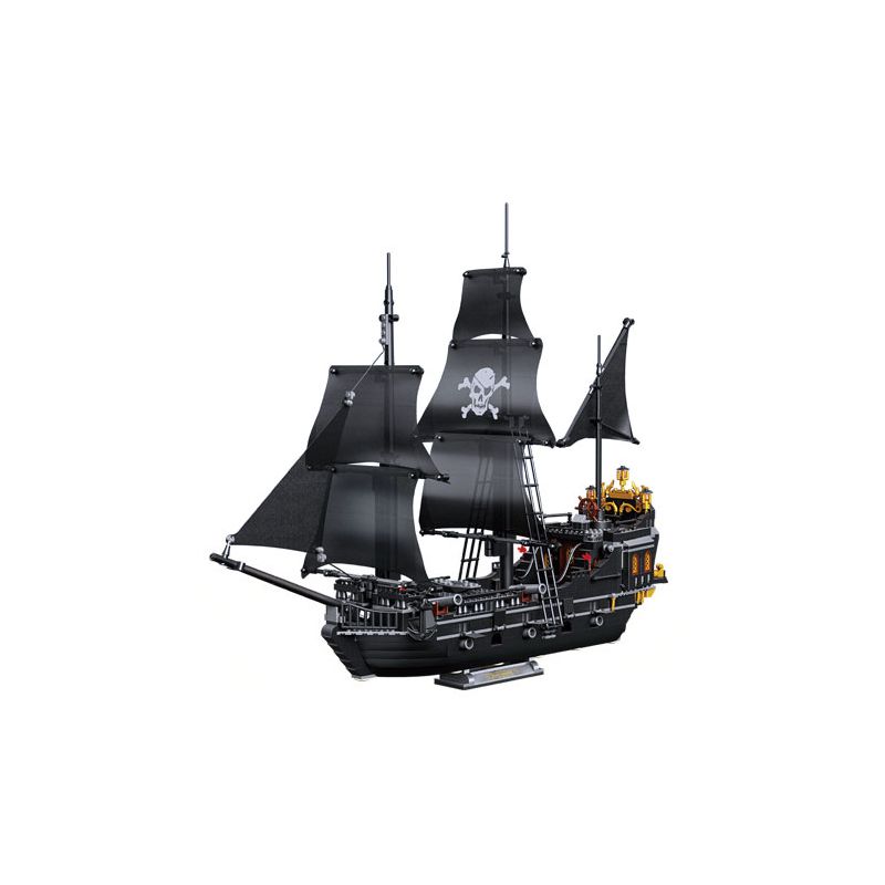 ZHEGAO 653000 non Lego TÀU CƯỚP BIỂN BLACK MAGICIAN bộ đồ chơi xếp lắp ráp ghép mô hình Pirates Of The Caribbean BLACK SORCERER Cướp Biển Vùng Caribe 1424 khối