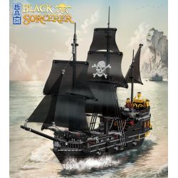 ZHEGAO 653000 non  TÀU CƯỚP BIỂN BLACK MAGICIAN bộ đồ chơi xếp lắp ráp ghép mô hình Pirates Of The Caribbean BLACK SORCERER Cướp Biển Vùng Caribe 1424 khối