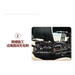 ZHEGAO 653000 non  TÀU CƯỚP BIỂN BLACK MAGICIAN bộ đồ chơi xếp lắp ráp ghép mô hình Pirates Of The Caribbean BLACK SORCERER Cướp Biển Vùng Caribe 1424 khối
